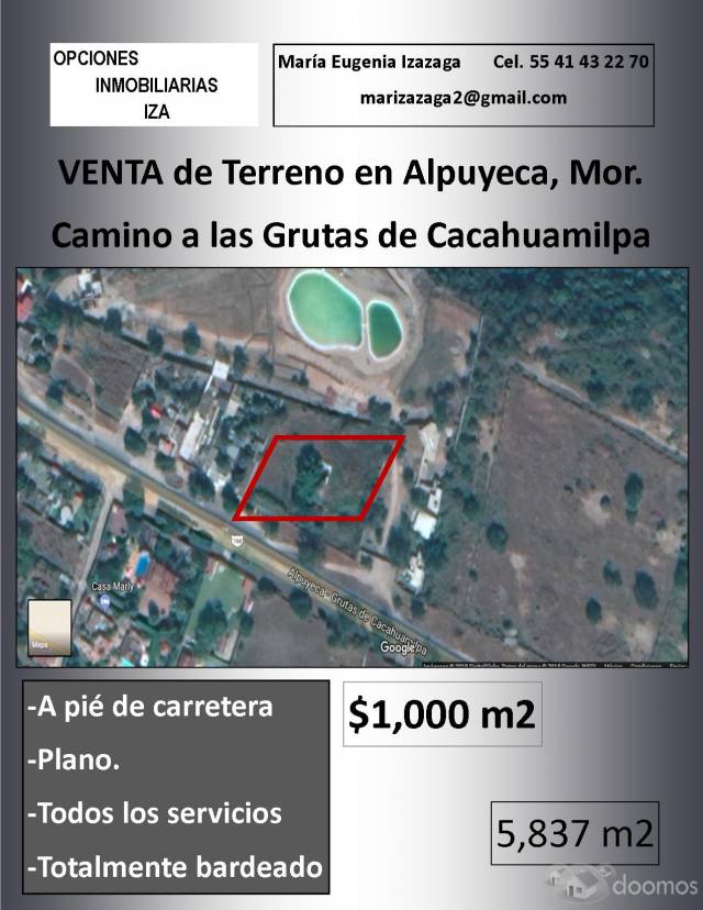 VENTA de terreno en Alpuyeca, Morelos