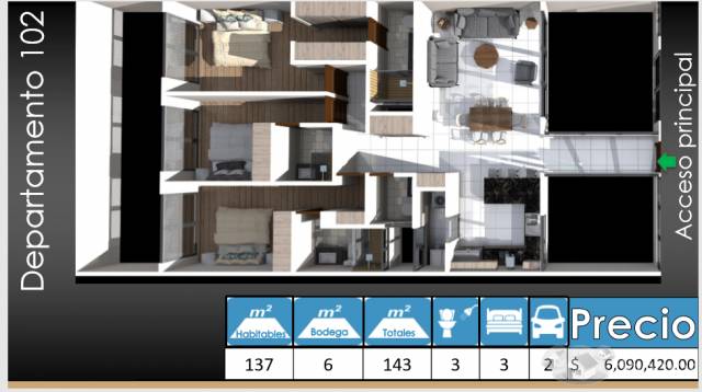 Se vende departamento en Narvarte