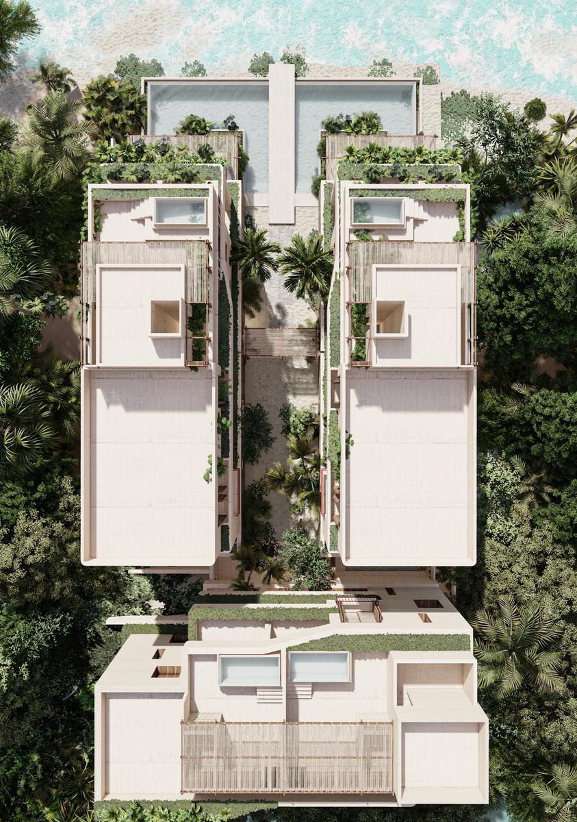 Penthouse Sobre el Mar en venta - 3 Recámaras - Lock Off - Rooftop con Alberca Privada - Caleta Tankah - Tulum