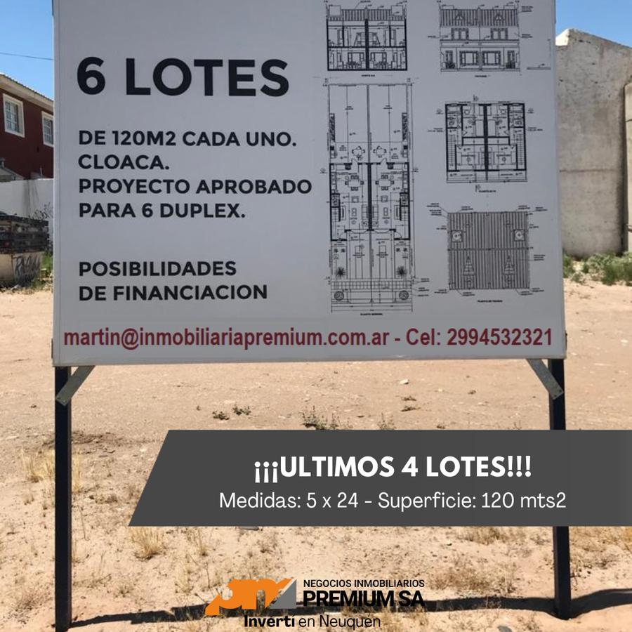 VENTA lotes en PH  para construir Duplex - Bº Huiliches   - Neuquén Capital