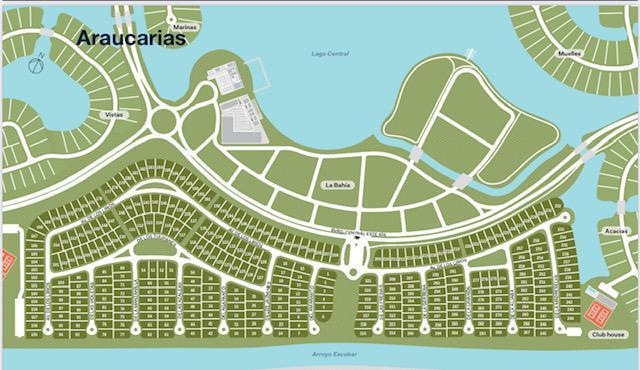 Lote en venta Barrio Araucarias Puertos del Lago Escobar