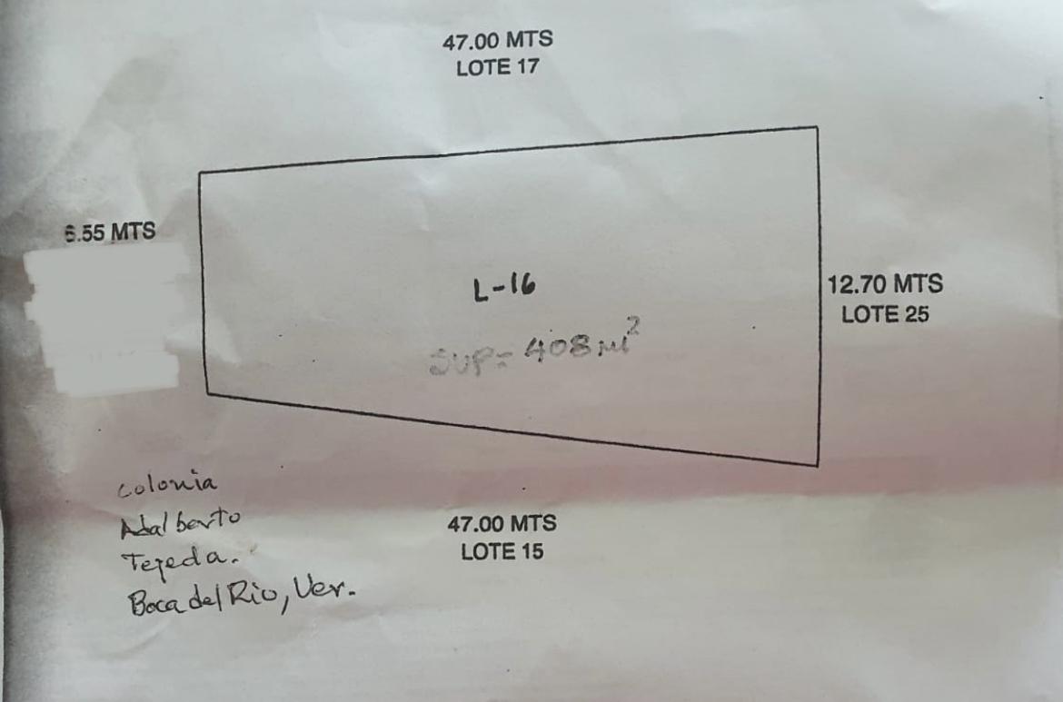 COL. ADALBERTO TEJEDA, Terreno en VENTA de 408 m2