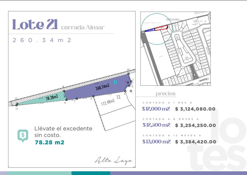 TERRENO EN VENTA FRACCIONAMIENTO ALTO LAGO, CERRADA ALMAR, SAN LUIS POTOSI