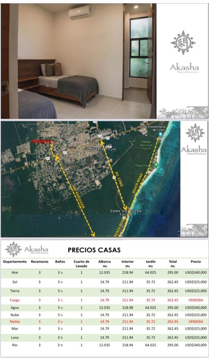 VENTA DE CASAS  EN AKASHAS(CONJUNTO RESIDENCIAL  EN TULUM)