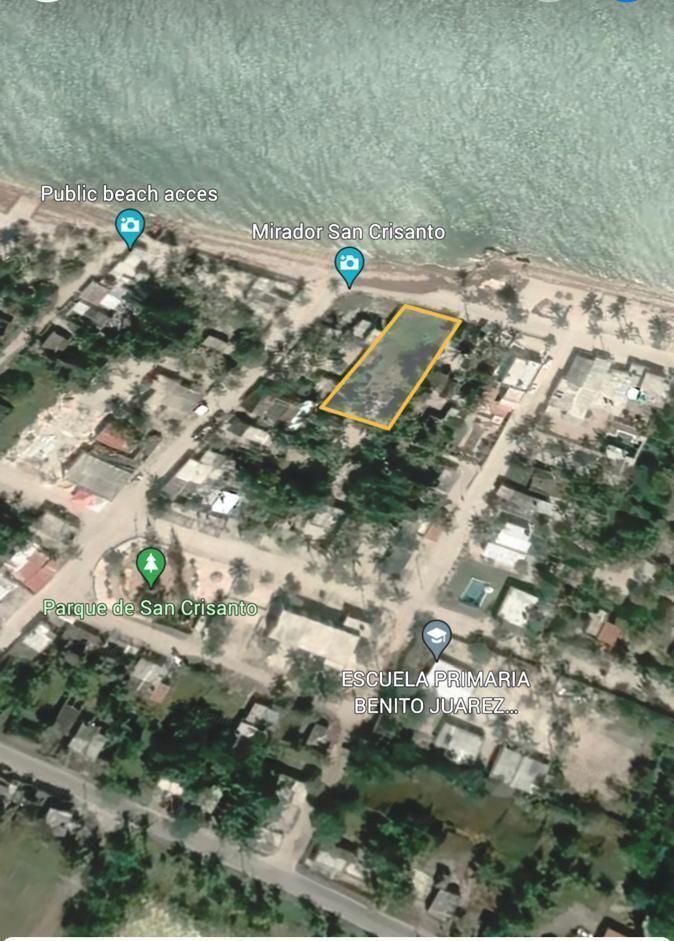 TERRENO EN VENTA EN SAN CRISANTO,YUCATAN ,FRENTE AL MAR