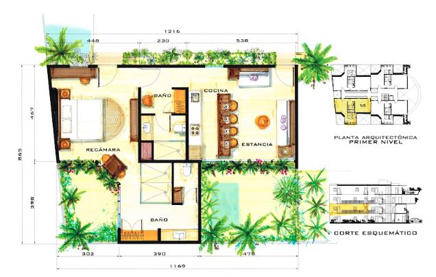 Departamento en venta en Tulum con lockoff (1216)