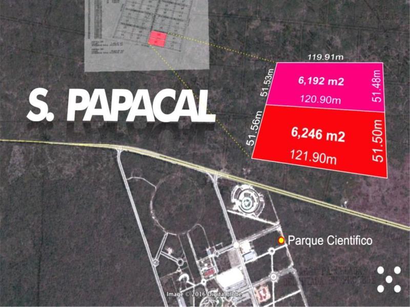 2 Lotes en Sierra Papacal a 550m del Parque Científico