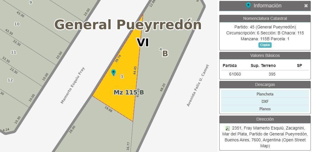 Venta lote de 400 m, a media cuadra del mar, Mar del Plata