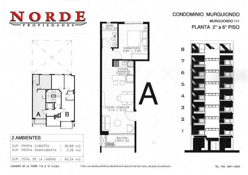 VENTA  LINIERS  MURGUIONDO 111  2 AMBIENTES  A ESTRENAR