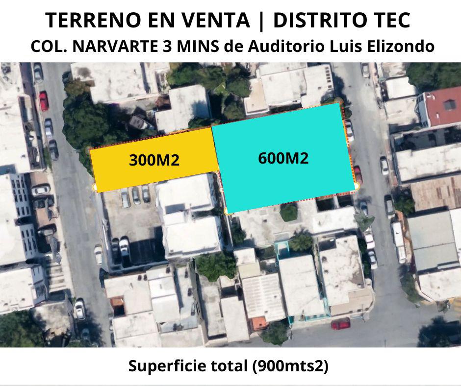 Casa Terreno 900m2 Distrito Tec (col. Narvarte)