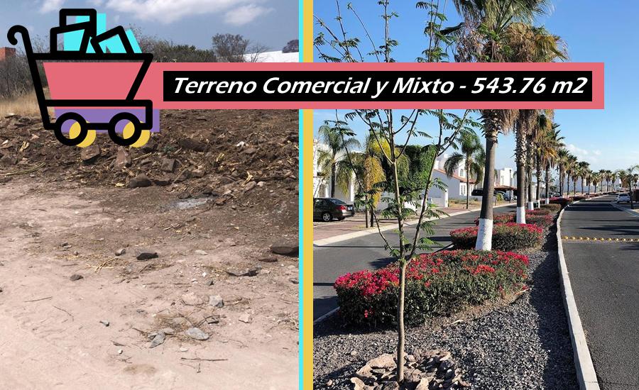 Terreno COMERCIAL Mixto de 543 m2, Real de Juriquilla, por Libramiento Sur Pte..