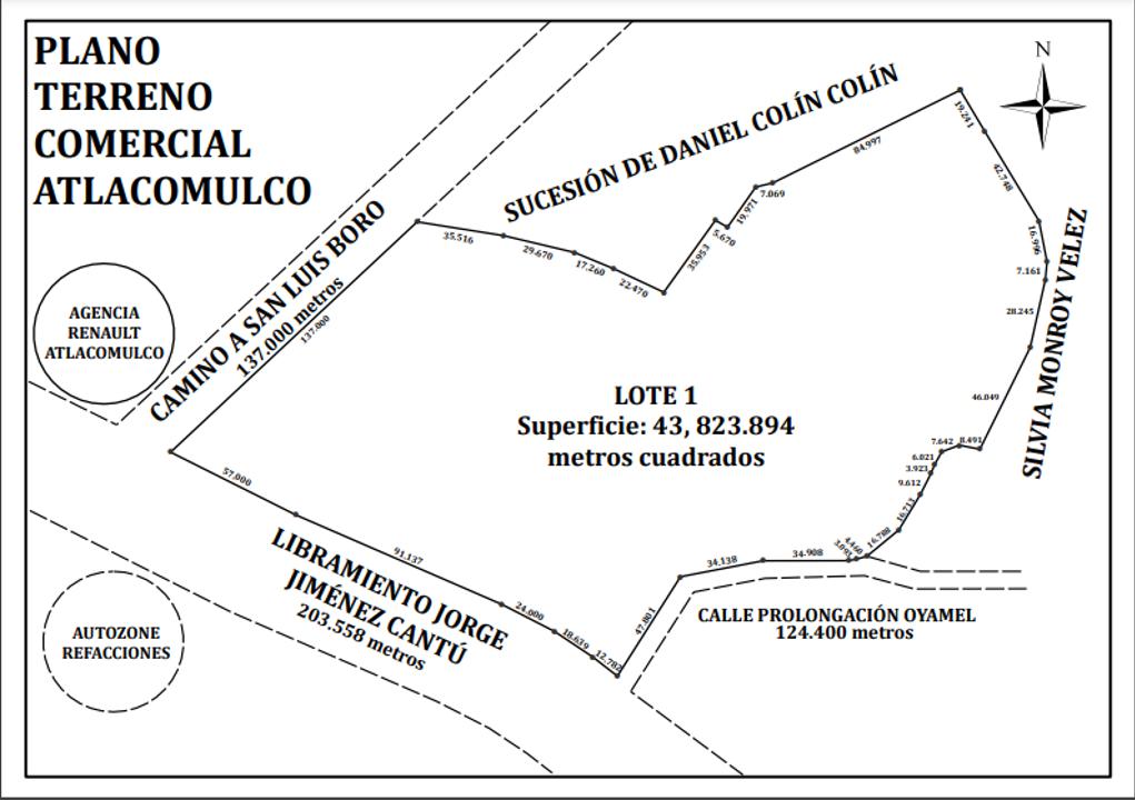 Terreno Comercial en Venta, Atlacomulco