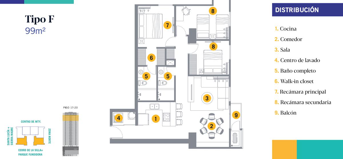 Departamento en venta zona centro Monterrey H47