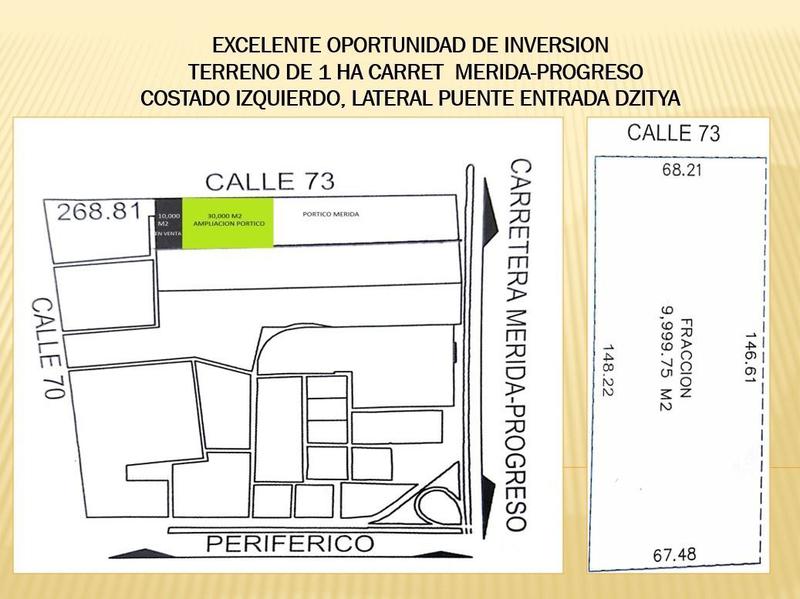 EXCELENTE OPORTUNIDAD DE INVERSION   TERRENO DE 1 HA CARRET  MERIDA-PR