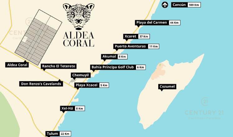 Venta Lote de 1 hectárea en Chemuyil Aldea Coral Riviera Maya P4033