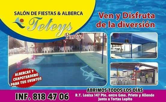 RENTA DE SALON DE FIESTAS & ALBERCA TETEYS PARTY