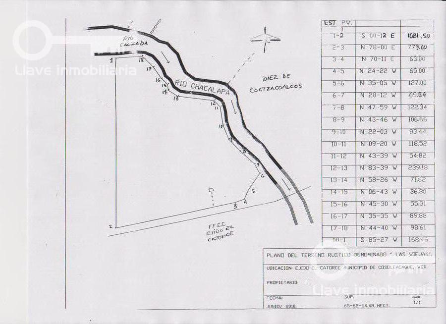 Terreno en Venta,  Kilómetro 14, Cosoleacaque, Ver.