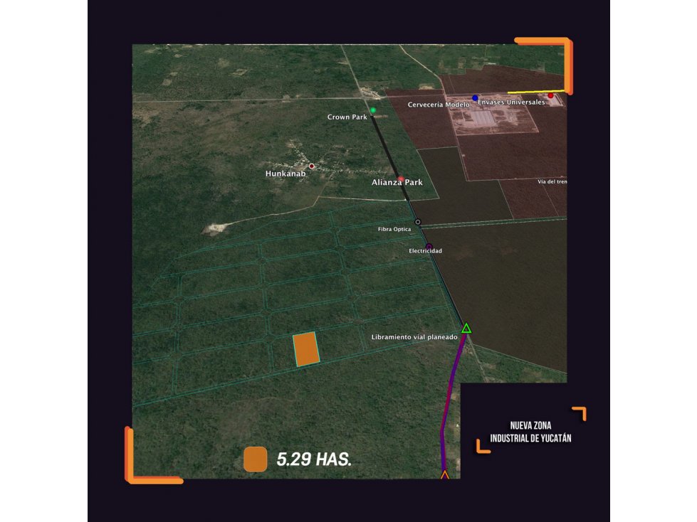 Terreno en Nueva Zona Industrial de Yucatán