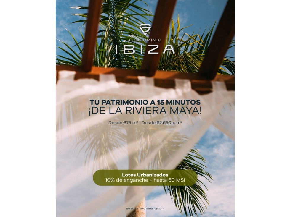 PUNTA DIAMENTE IBIZA LOTES PREMIUM RIVIERA MAYA URBANIZADOS